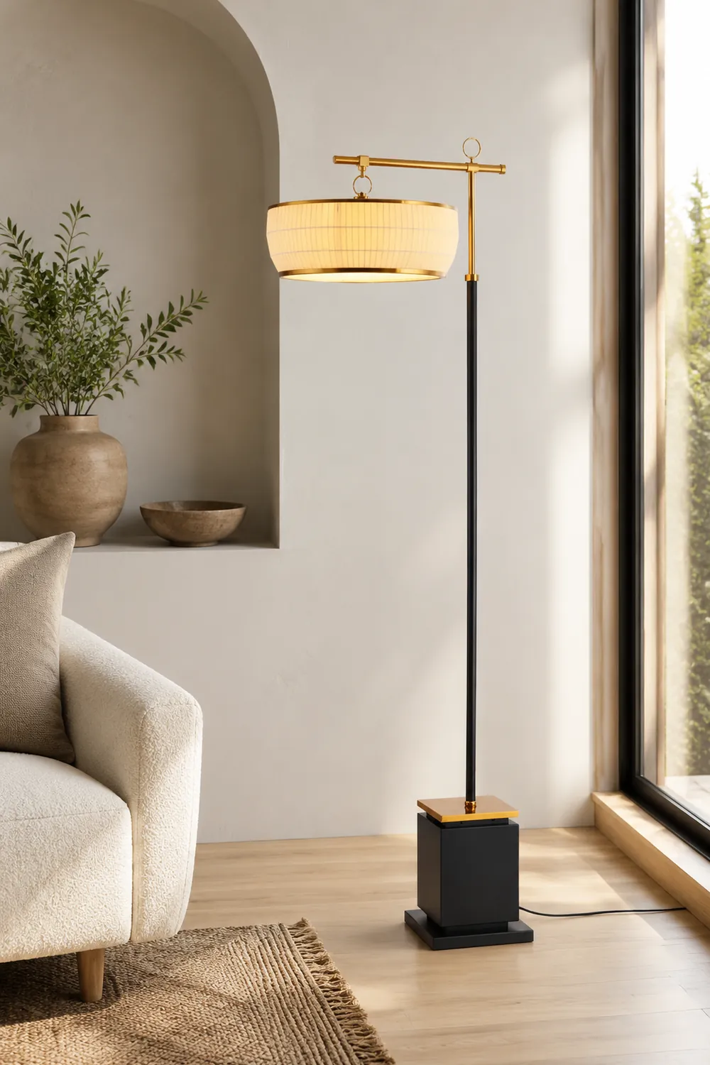 Hejun Fabric Floor Lamp - Lumpaz