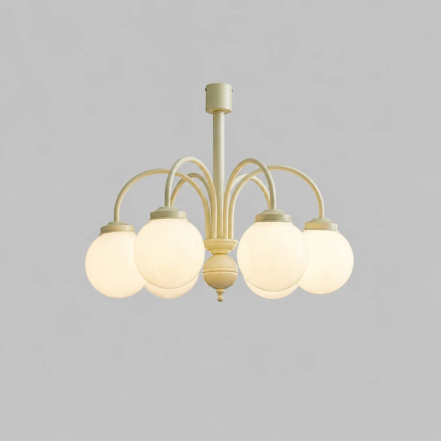 Cream Glass Sphere Chandelier - Lumpaz