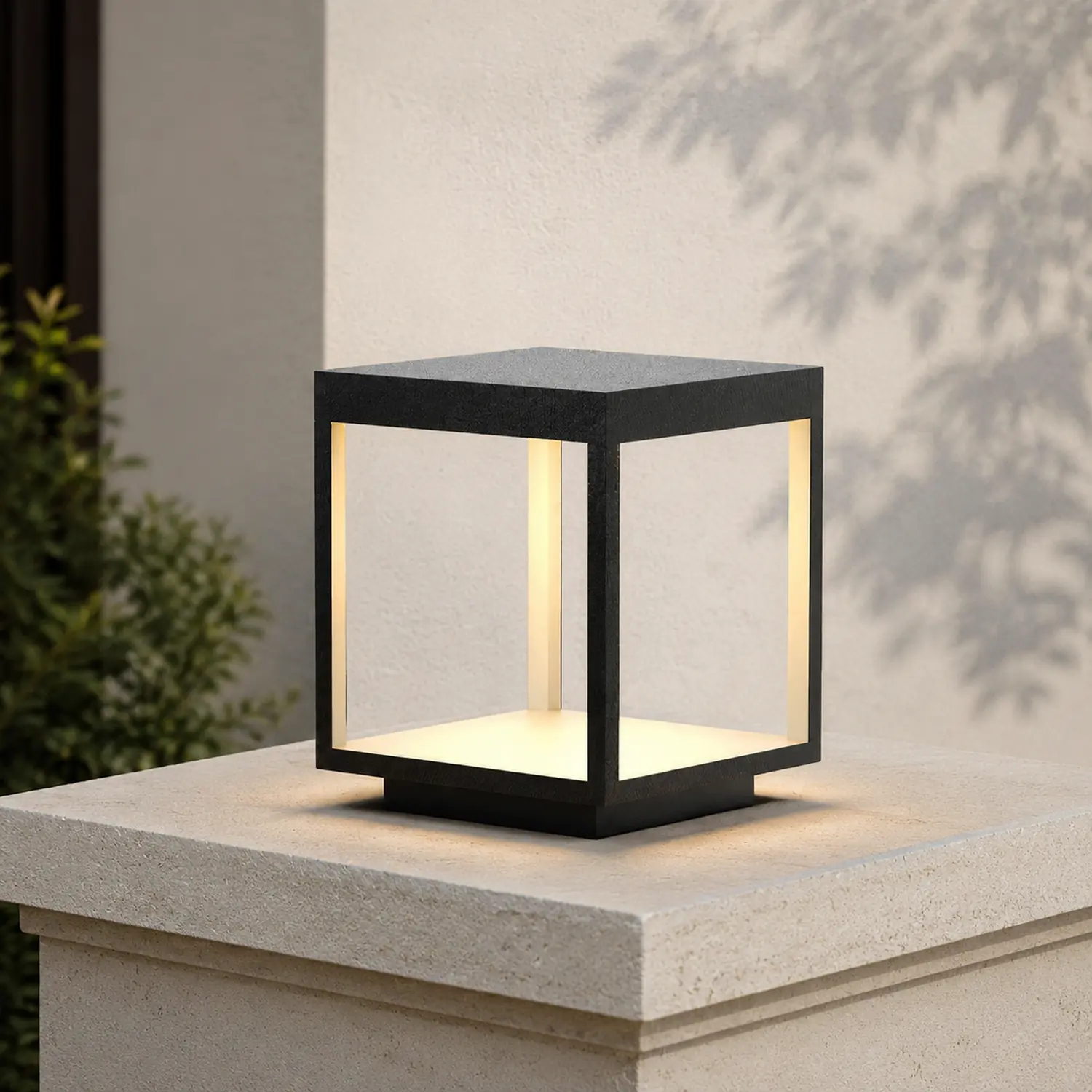 Square Frame Fence Post Garden Light - Lumpaz