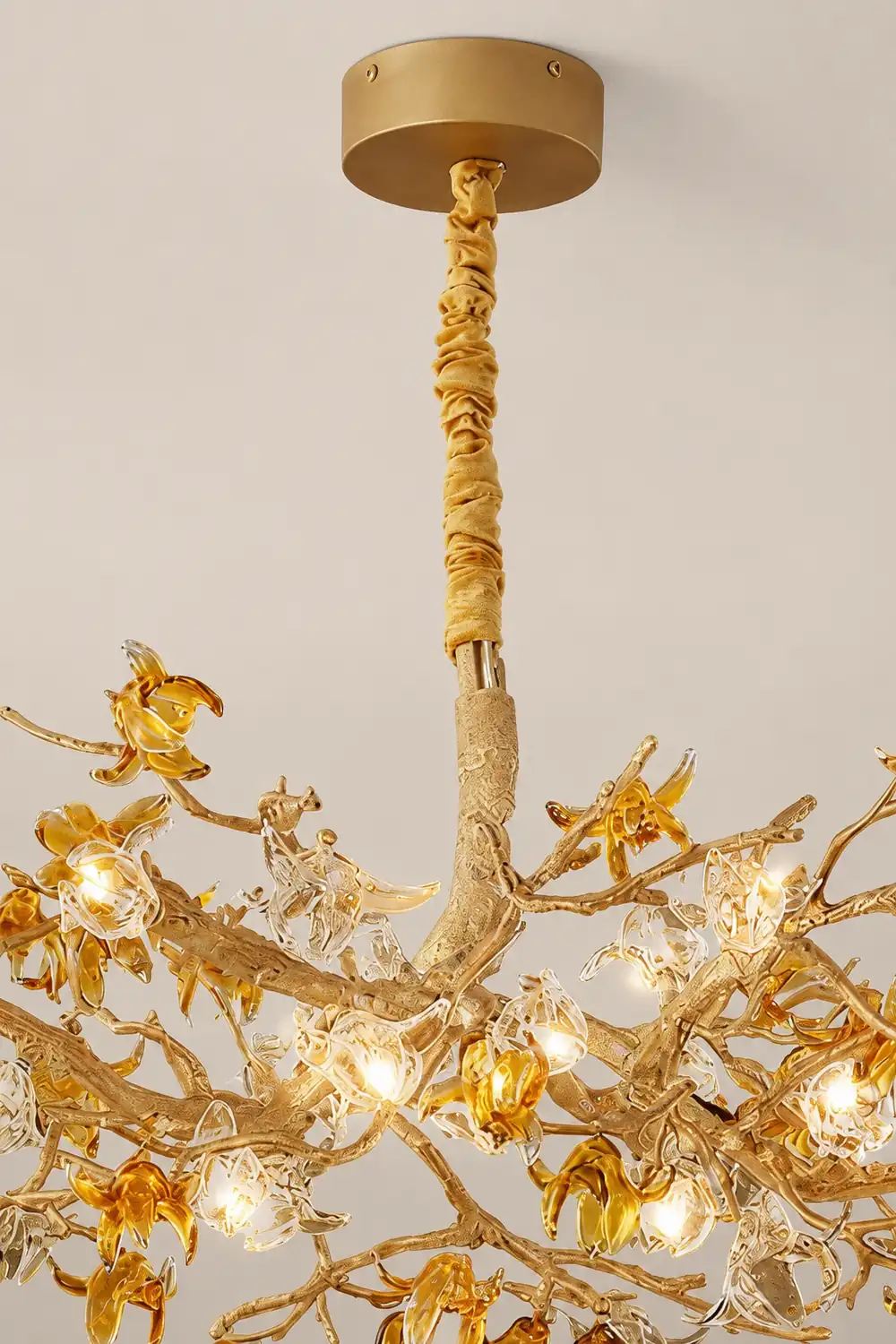 Aosta Brass Branch Chandelier - Lumpaz