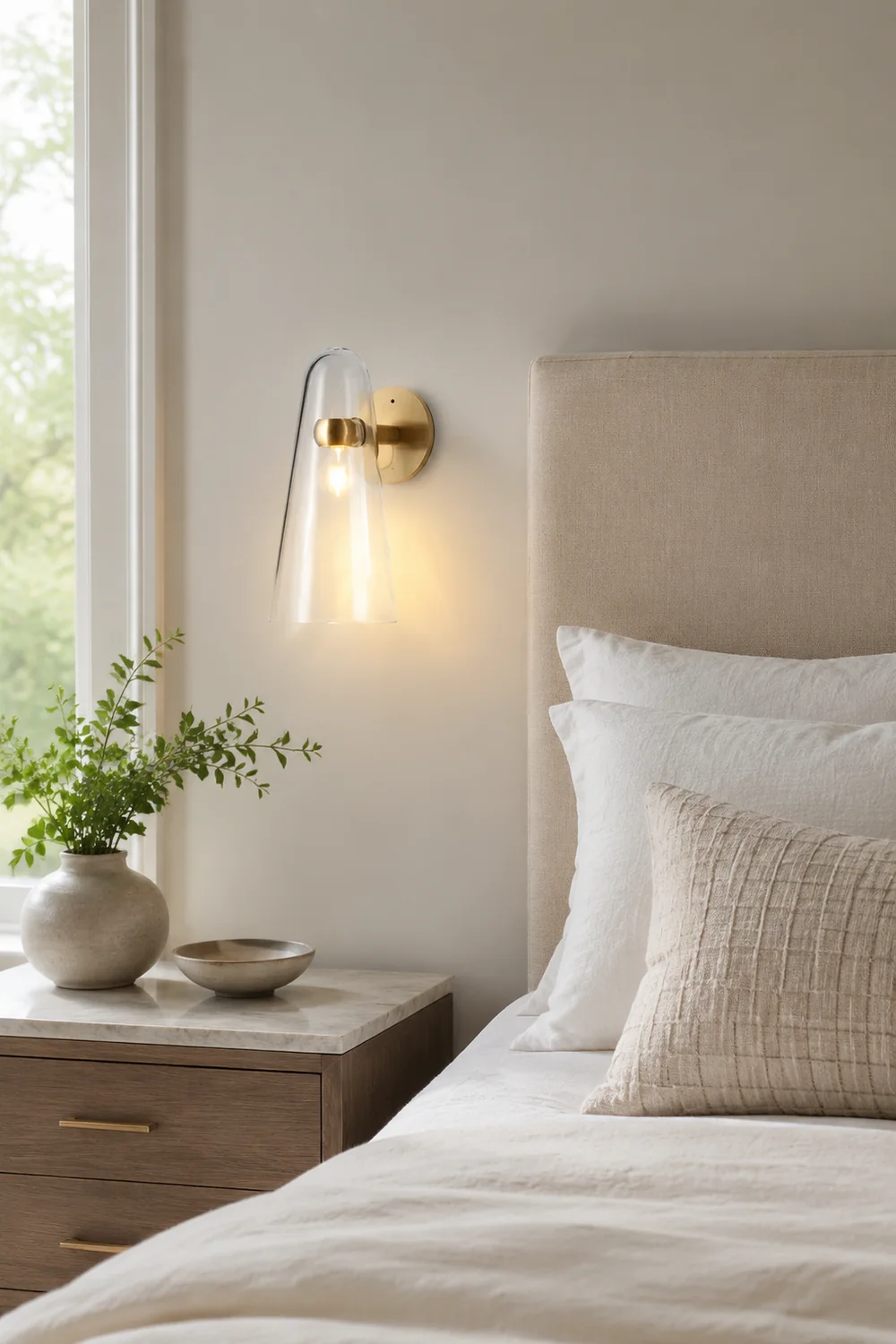 Conical Glass Wall Lamp - Lumpaz