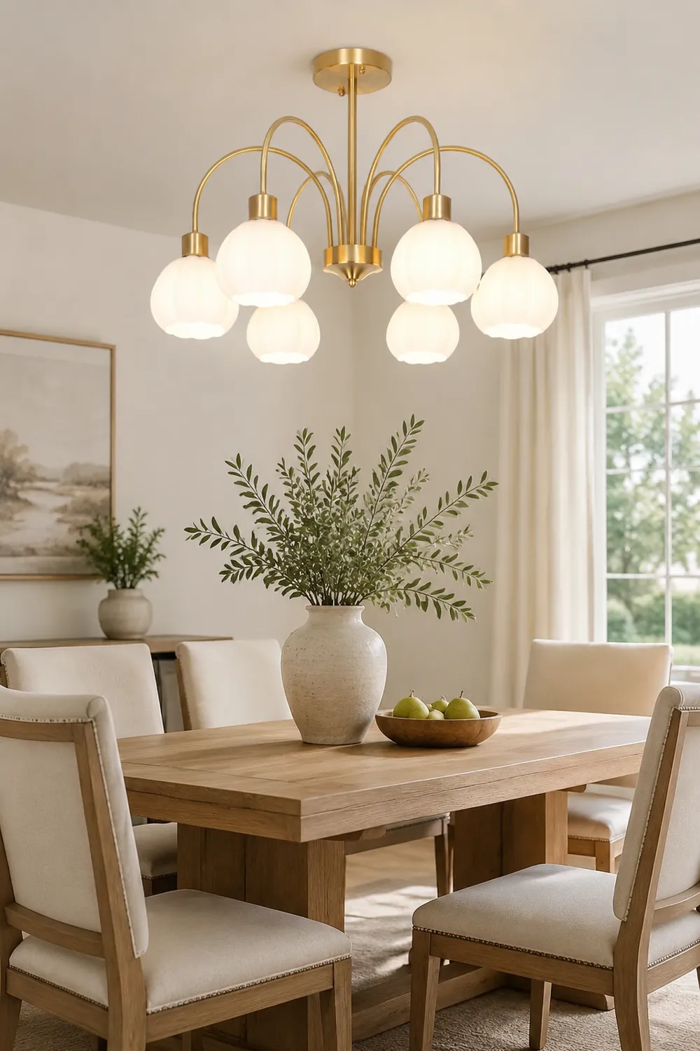 Glass Pumpkin Gold Chandelier - Lumpaz