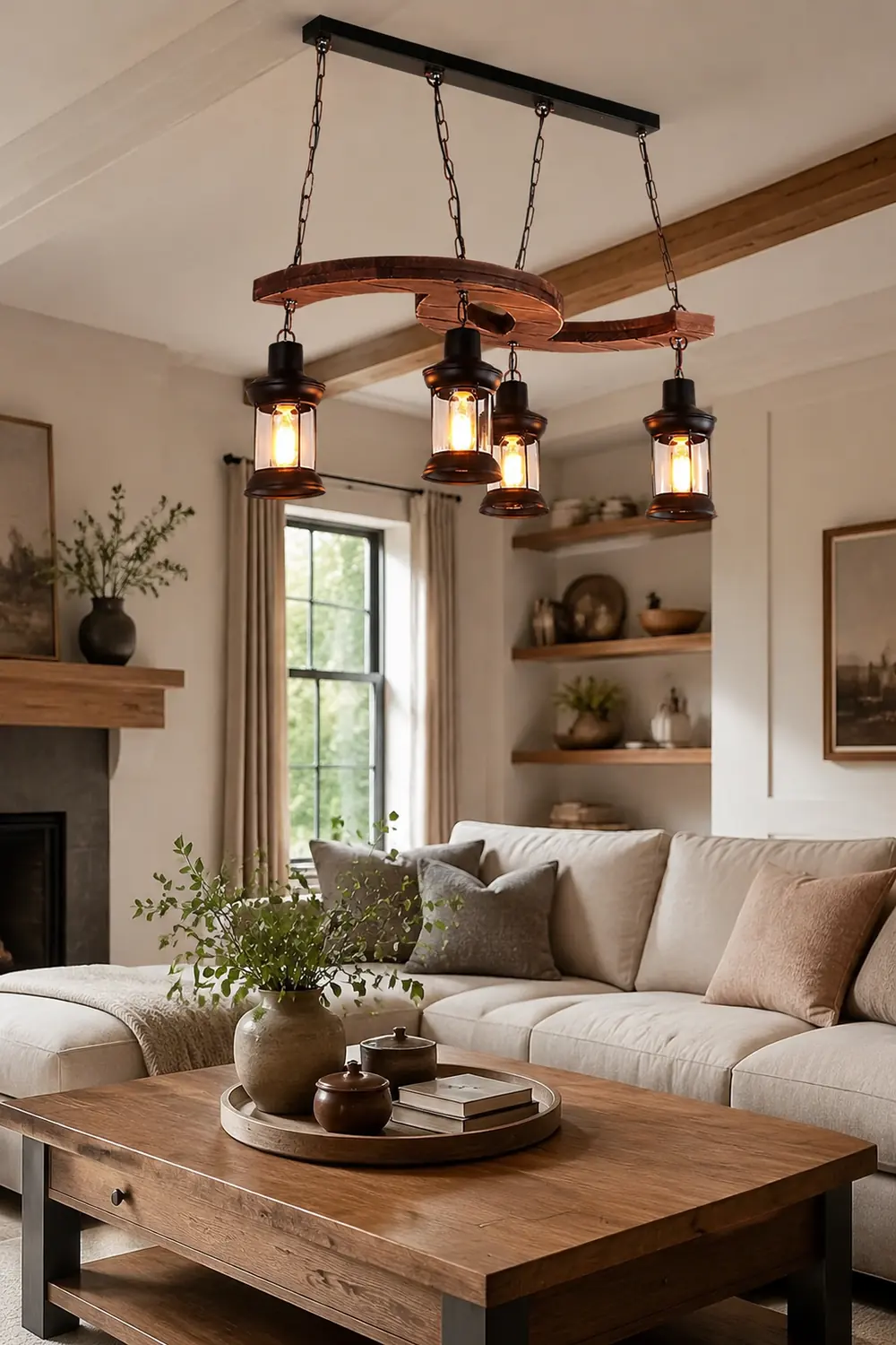 Retro Boat Wood Chandelier - Lumpaz
