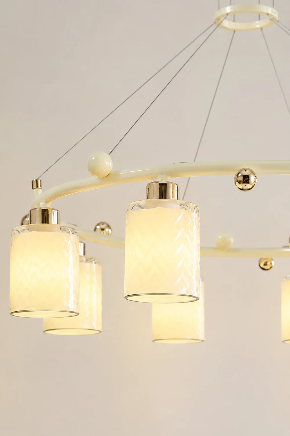 Ring Glass Cup Chandelier - Lumpaz