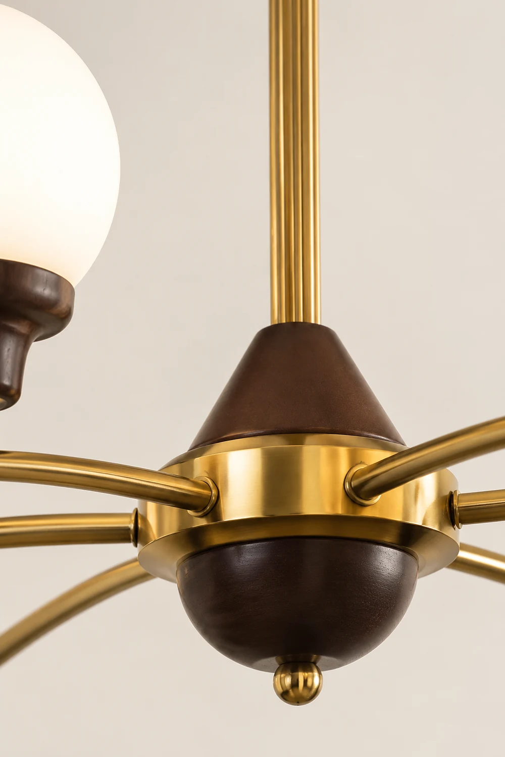 Walnut Glass Ball Chandelier - Lumpaz