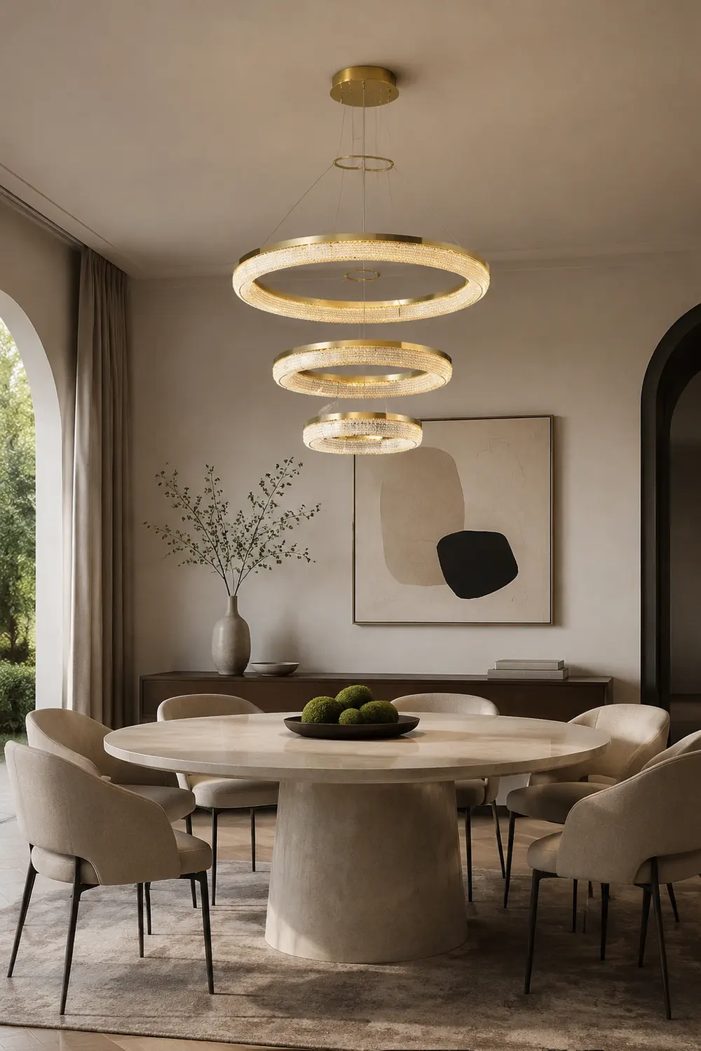 Round Ring Crystal Chandeliers - Lumpaz