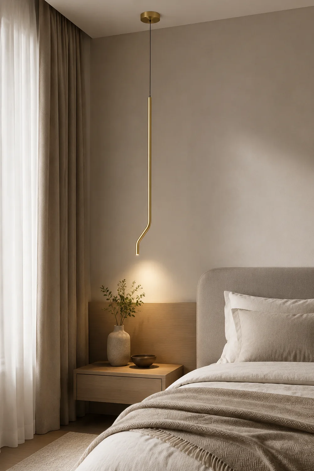 Bending Line Pendant Lamp - Lumpaz