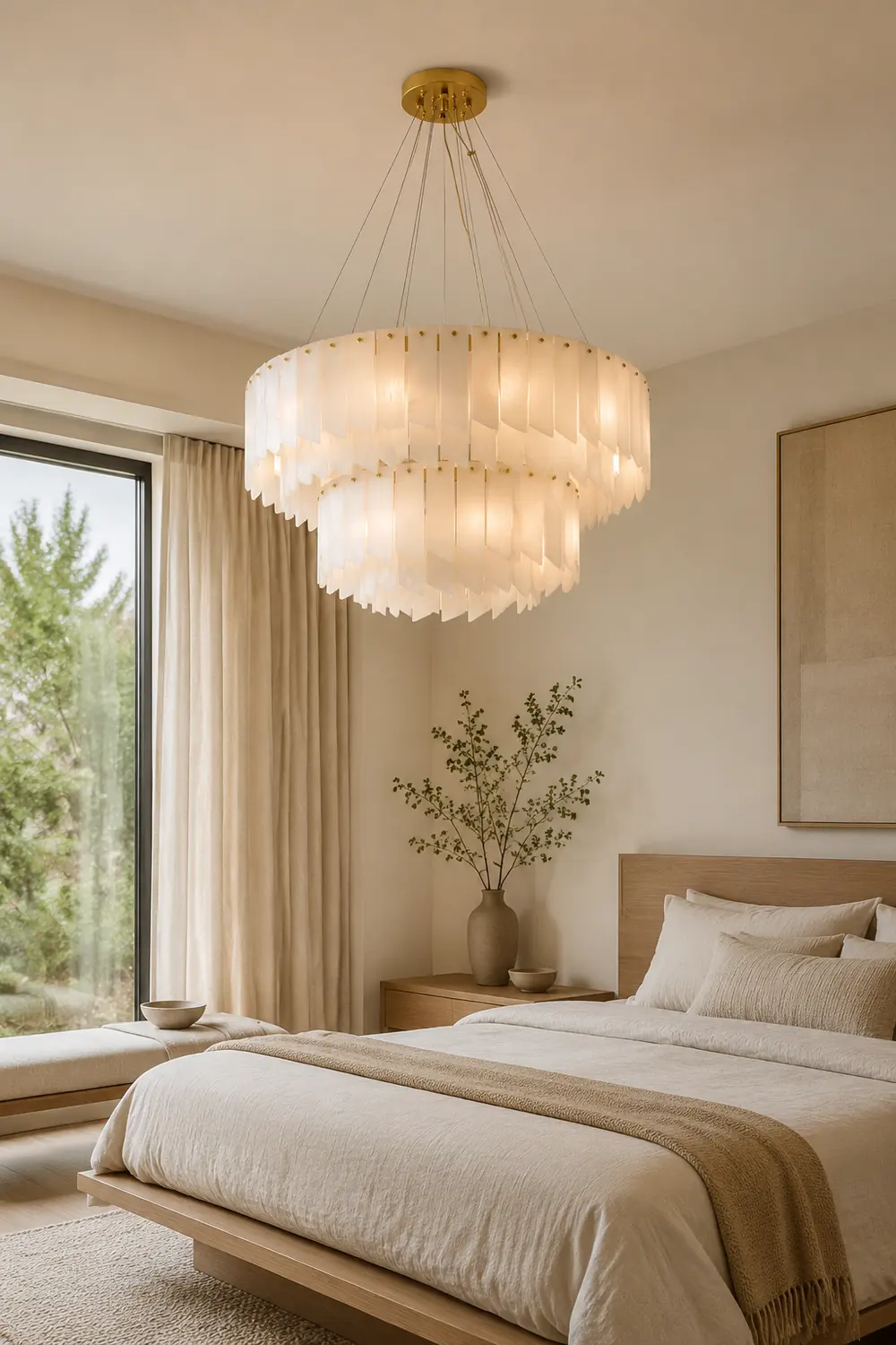 Alabaster Cascade Tiered Chandelier - Lumpaz