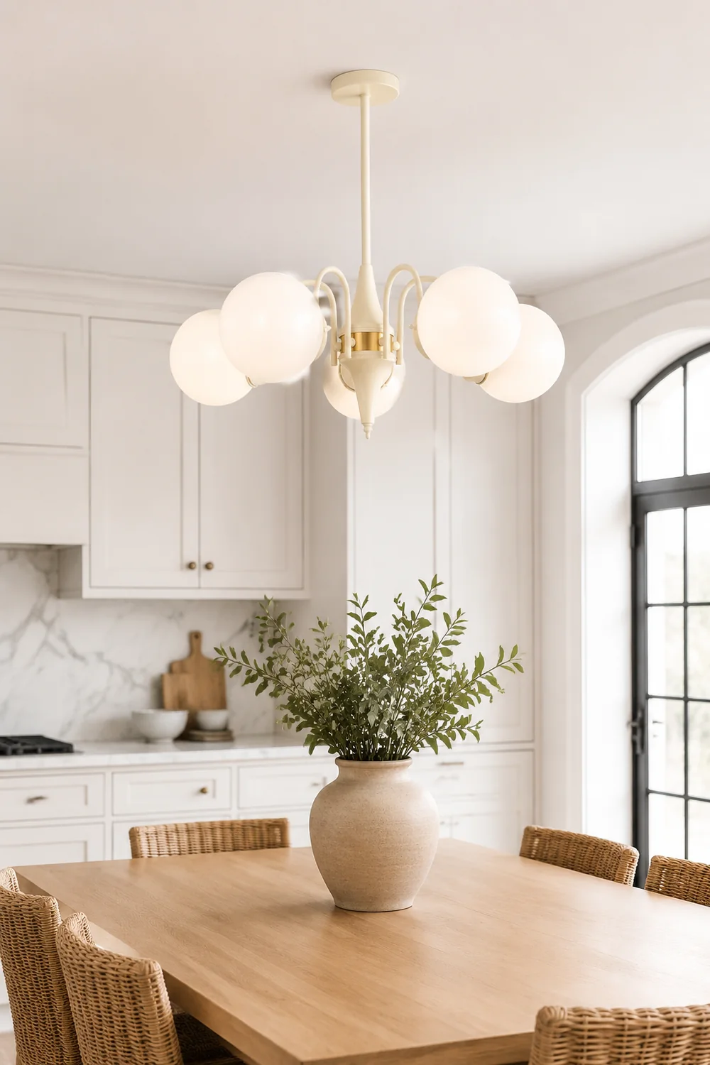 Cream Ball Chandelier - Lumpaz