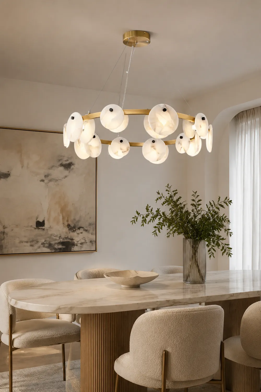 Trinidad Alabaster Chandelier - Lumpaz