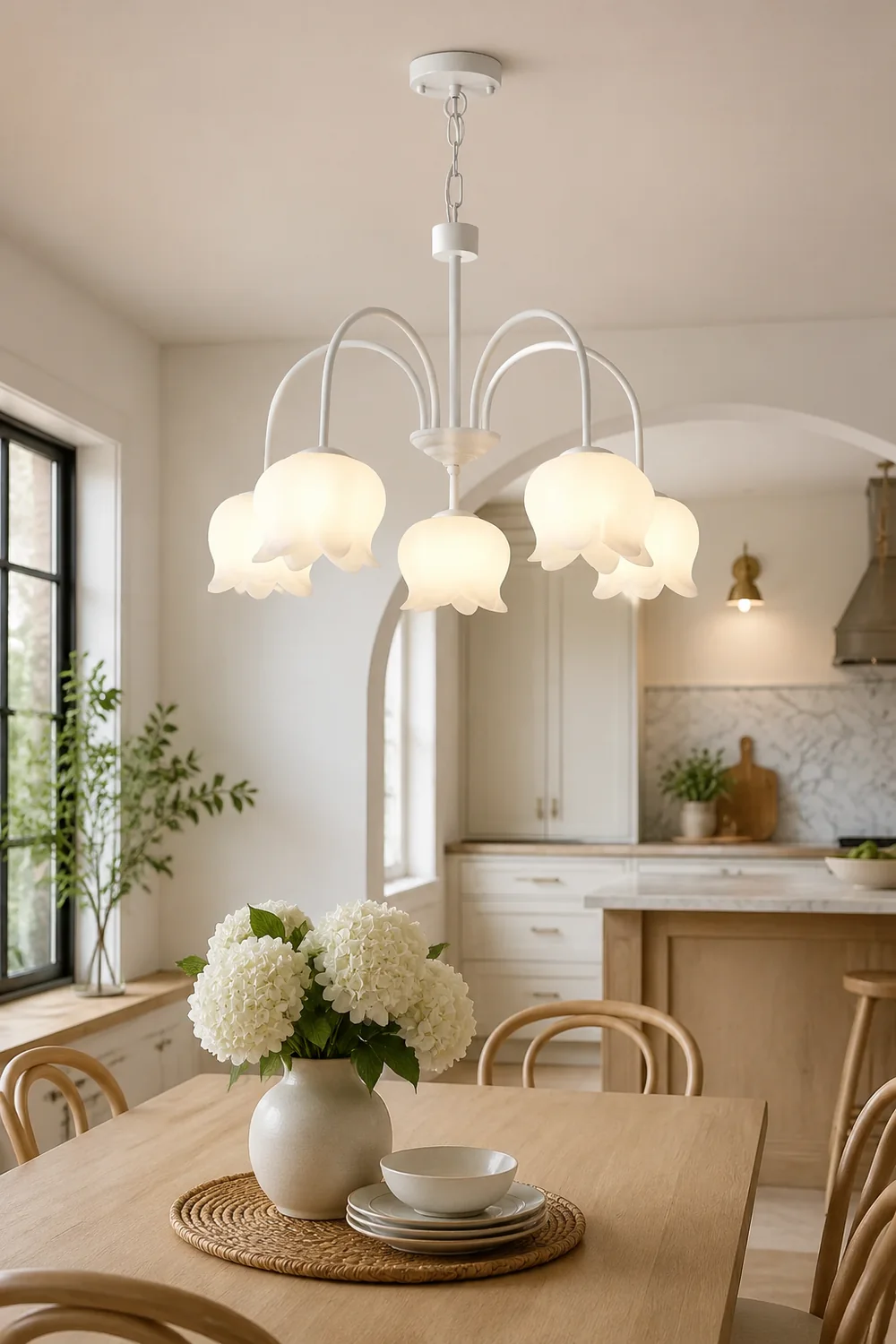 Curved Arm Bell Chandelier - Lumpaz