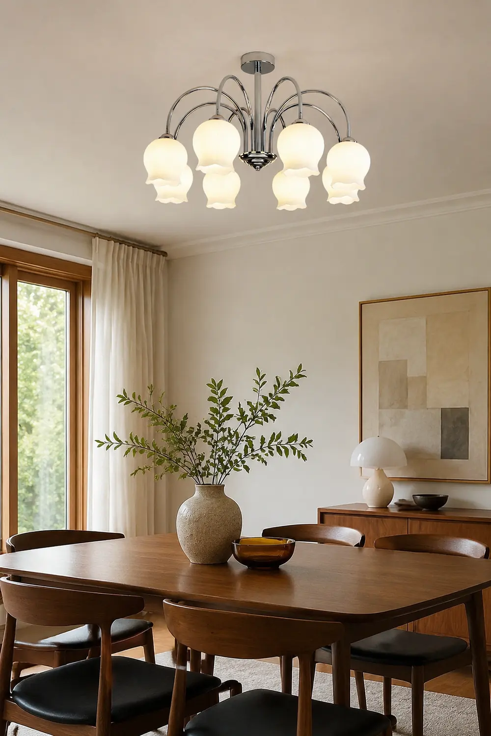 Floral Glass Chandelier - Lumpaz
