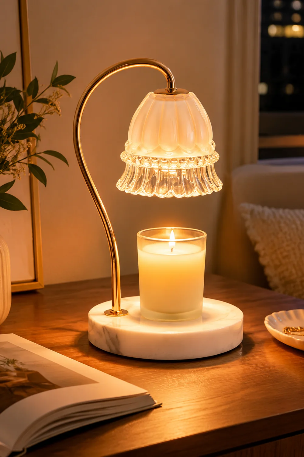 Lily Marble Warmer Table Lamp - Lumpaz