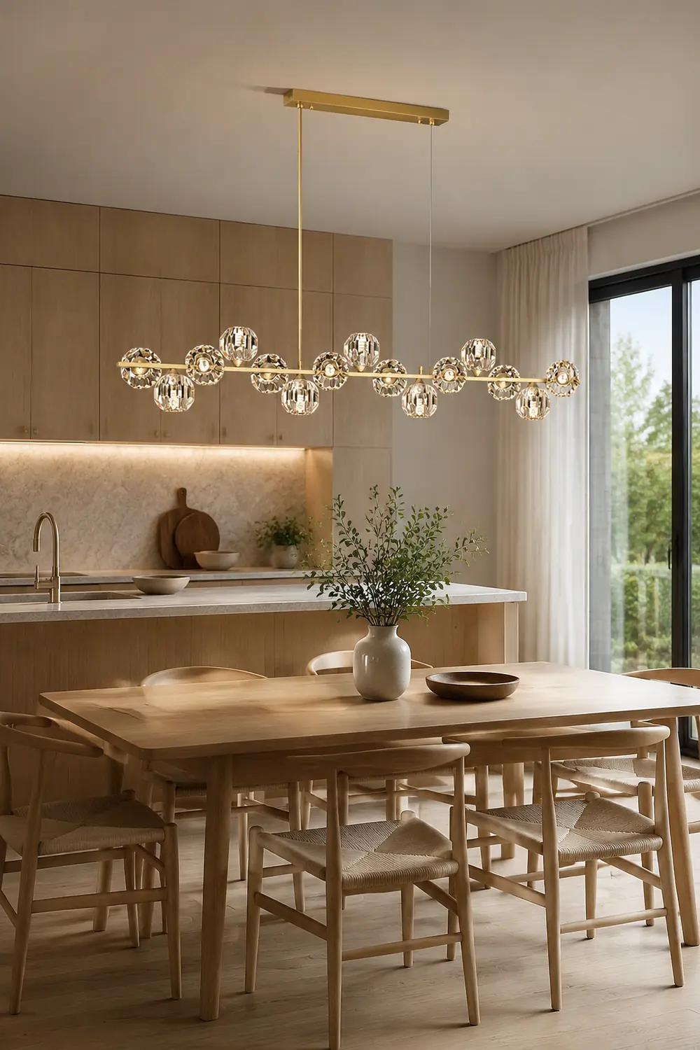 Crystal Glass Ball Chandelier - Lumpaz
