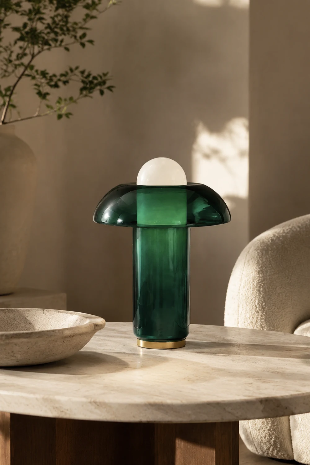 Glass Mushroom Table Lamp - Lumpaz