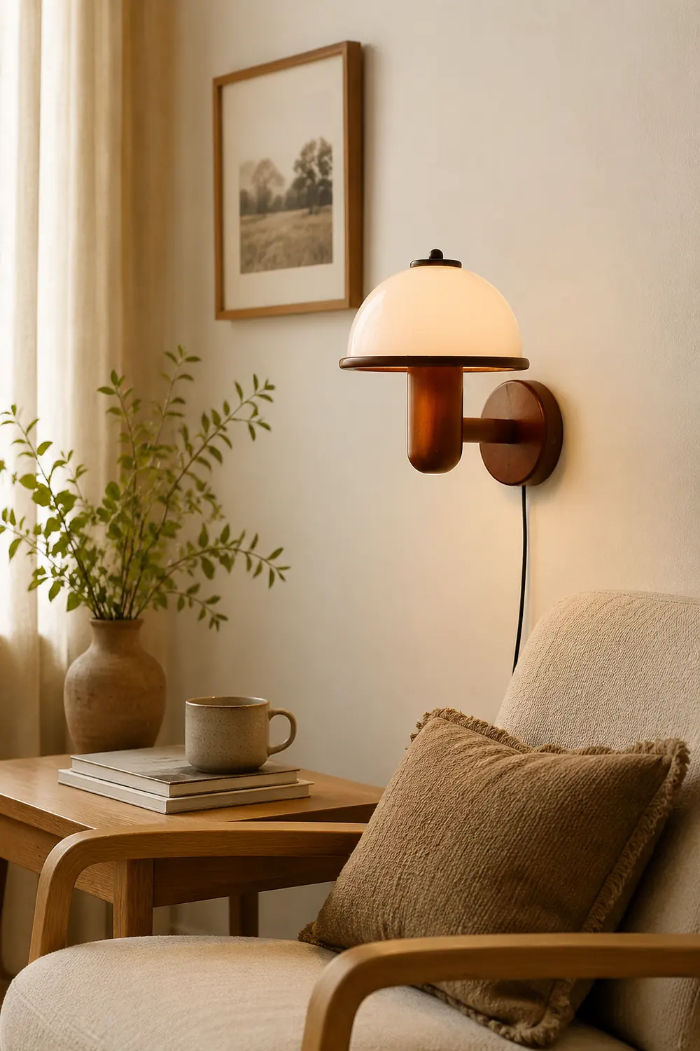 Mushroom Wood Wall Lamp - Lumpaz