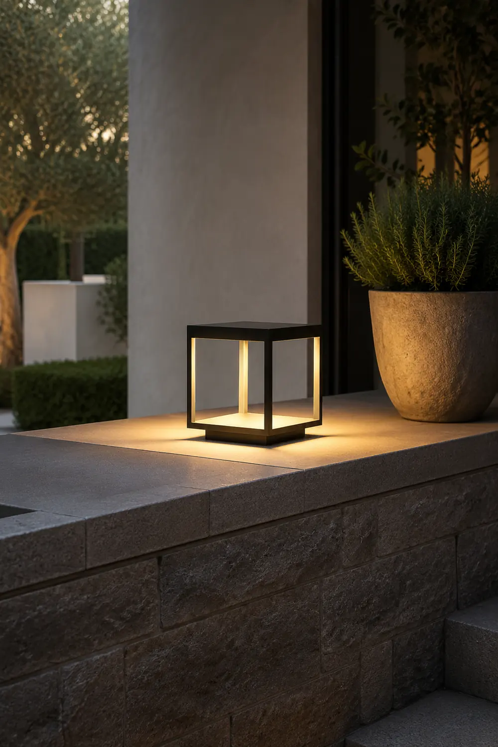 Square Frame Fence Post Garden Light - Lumpaz