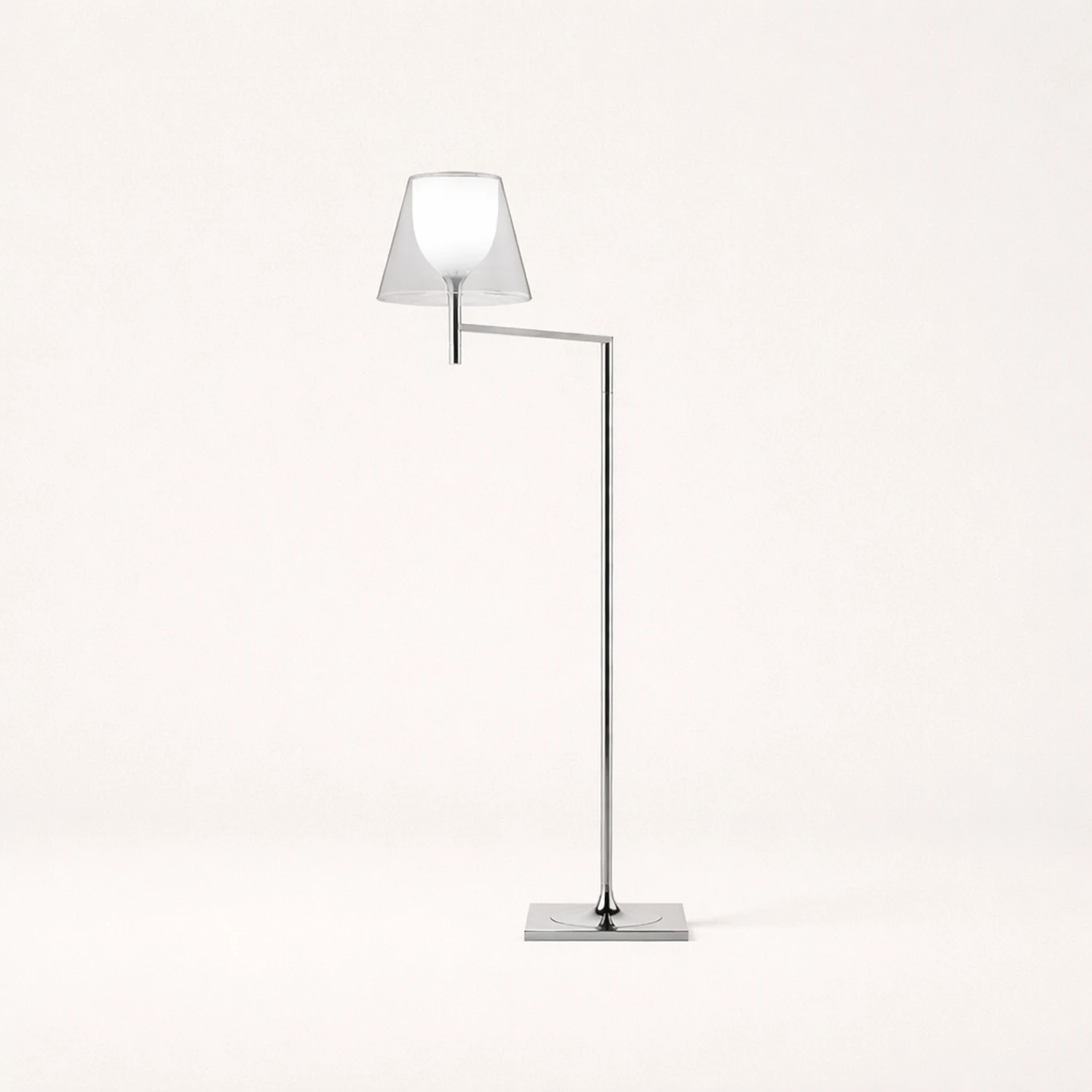 Chrome Prism Bending Floor Light - Lumpaz