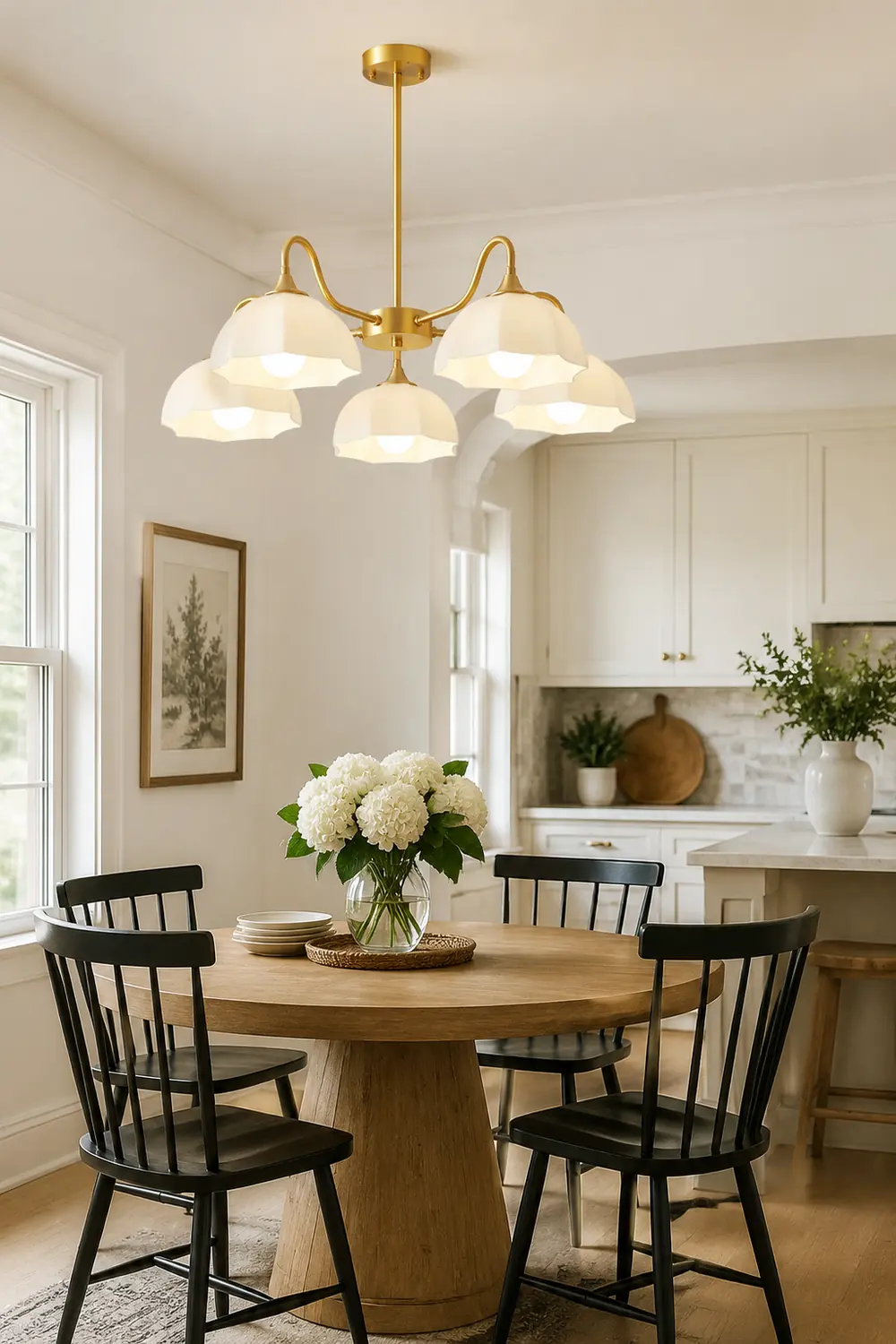 Octagonal Glass Bowl Chandelier - Lumpaz