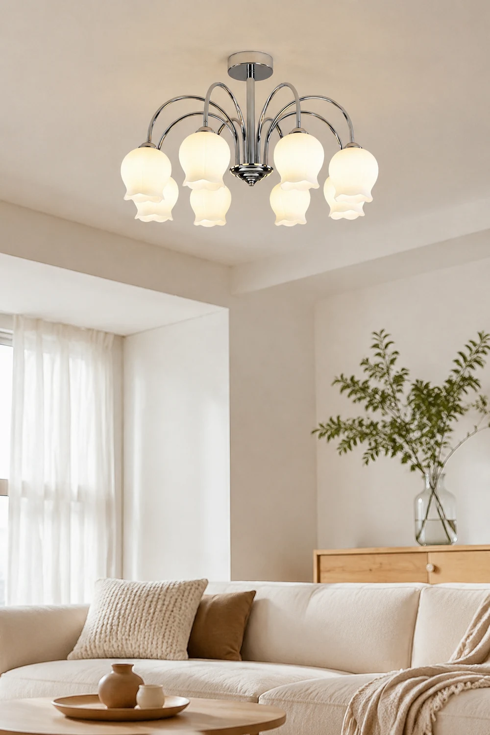 Floral Glass Chandelier - Lumpaz