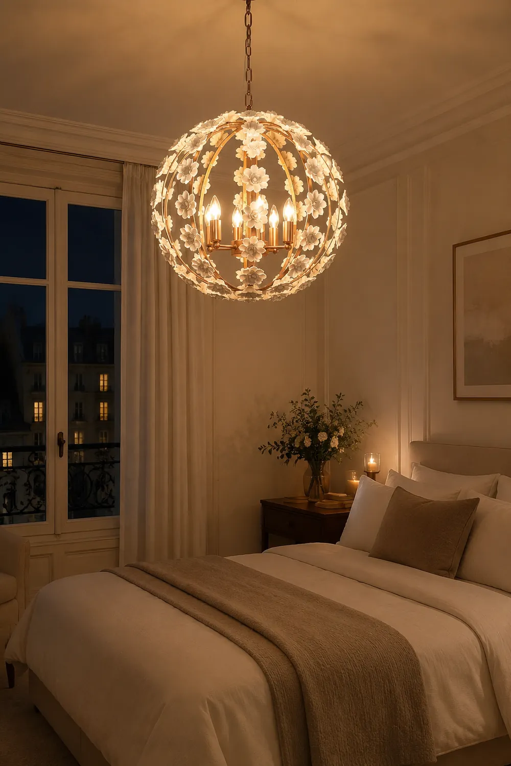 Bianca Floral Orb Chandelier - Lumpaz