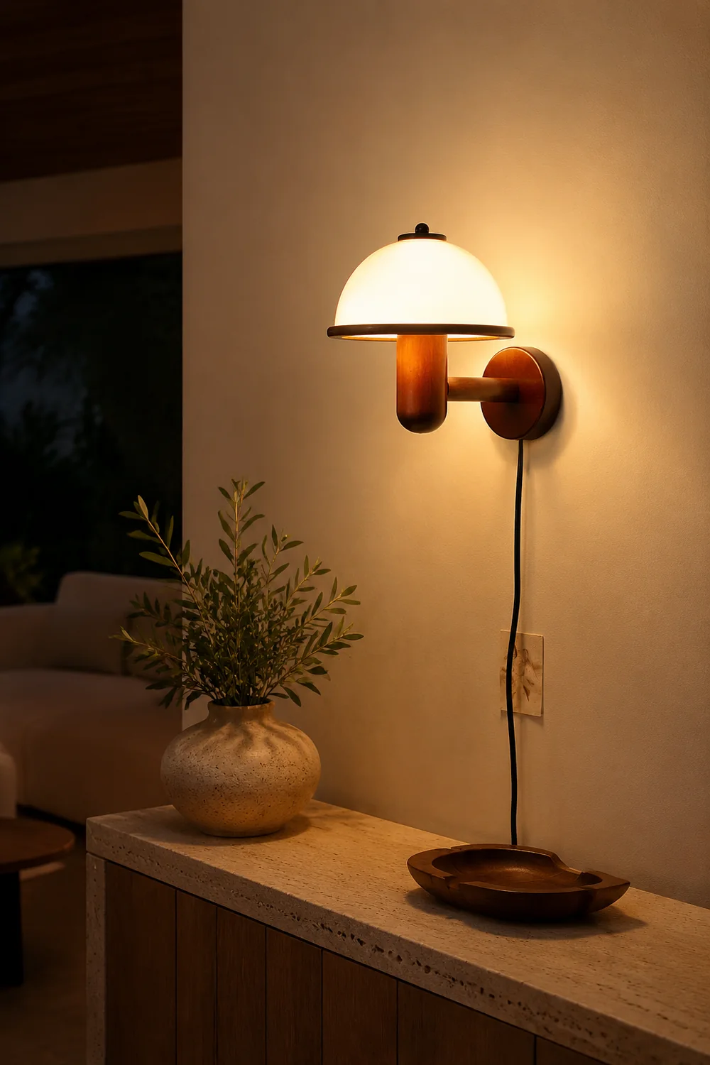 Mushroom Wood Wall Lamp - Lumpaz