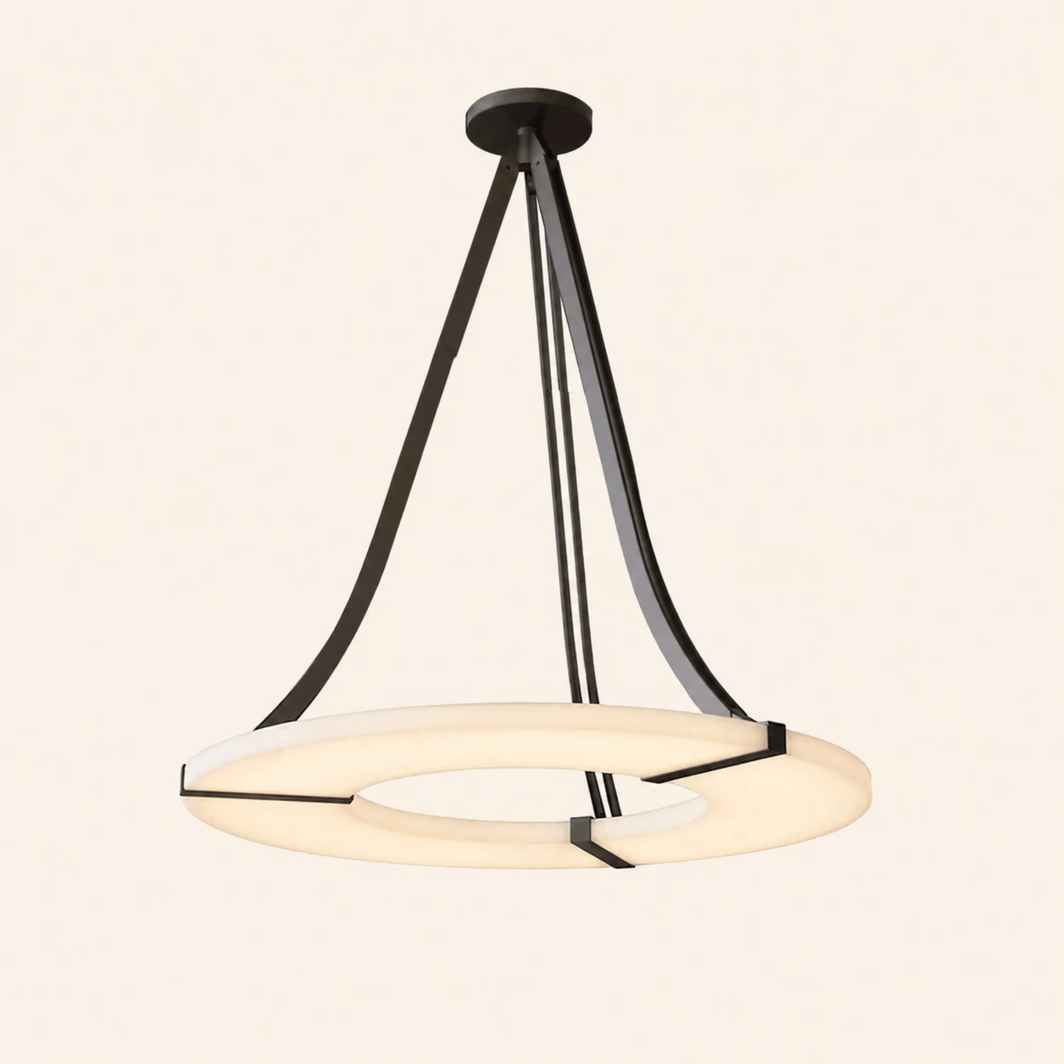 Alabaster Halo Pendant Light - Lumpaz