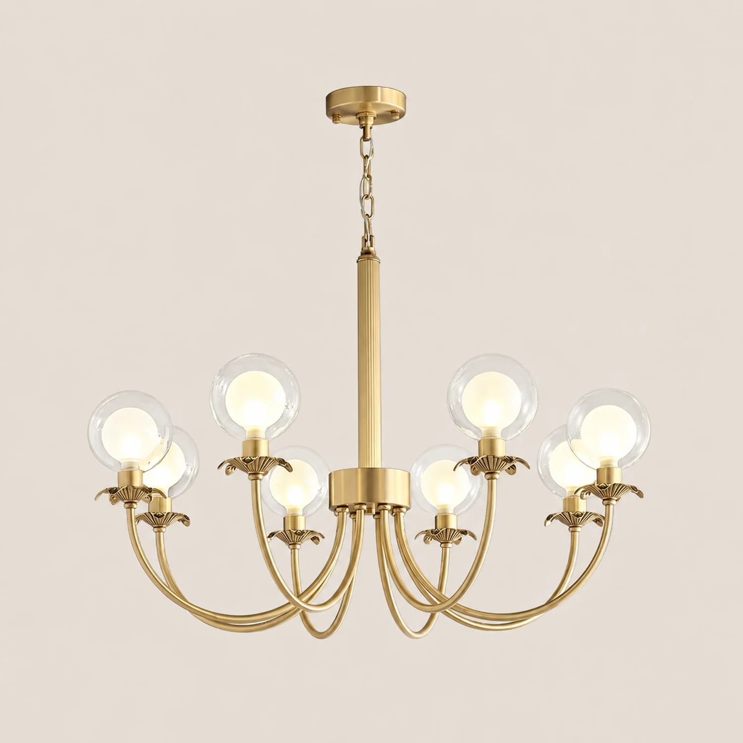 Aureate Radiance Glass Chandelier - Lumpaz