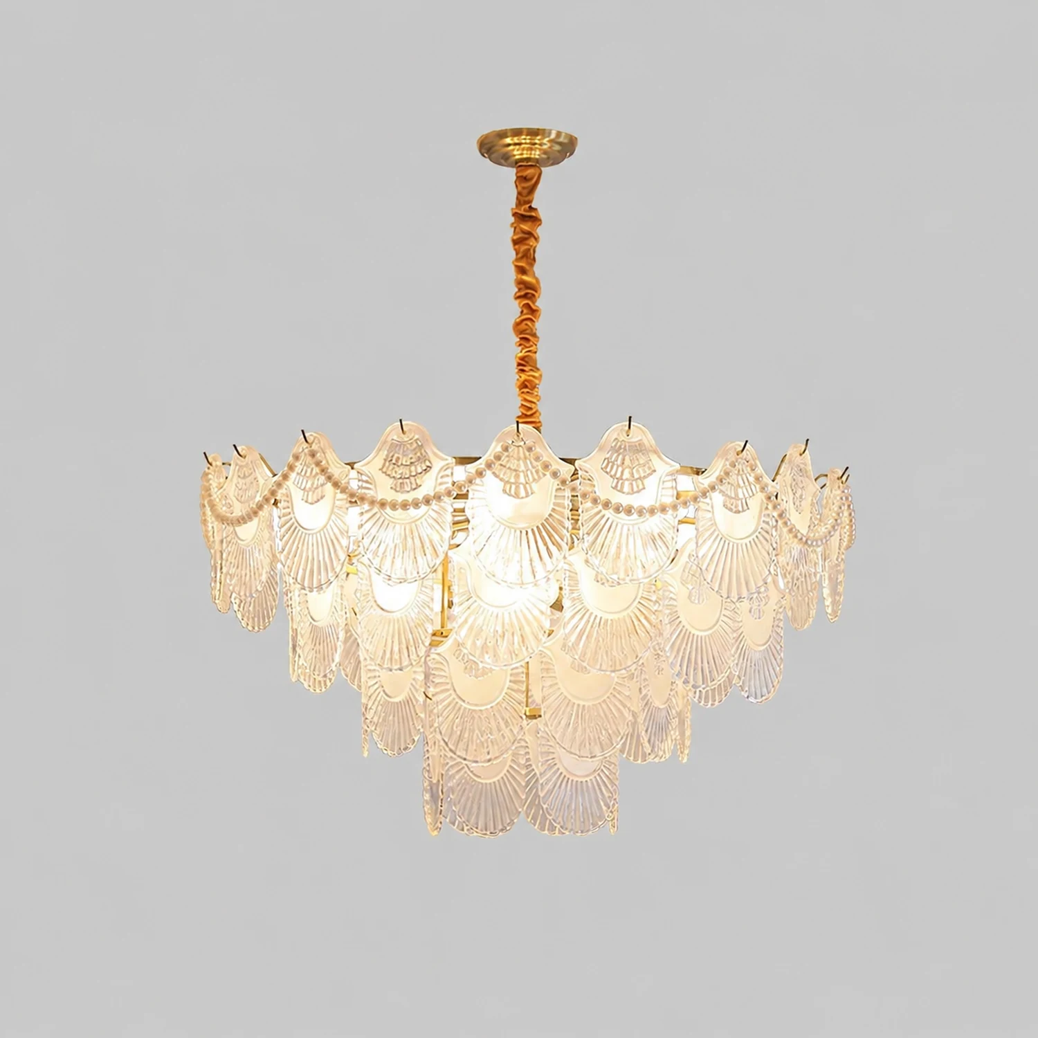 Pearl Glass Shell Chandelier - Lumpaz