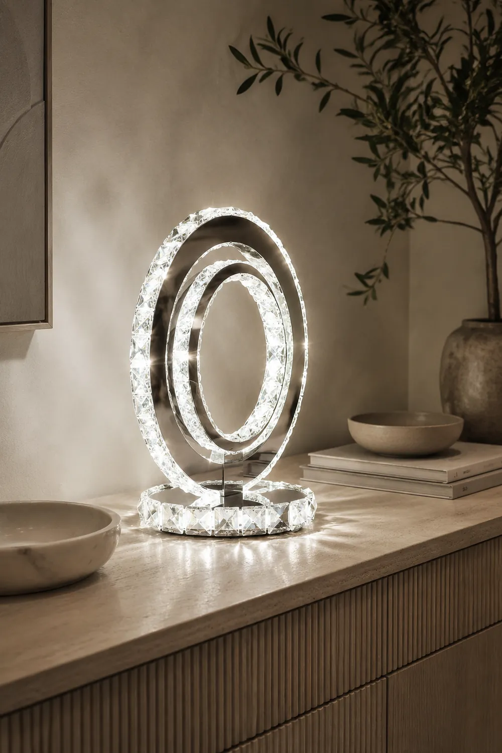 Crystal Rings Table Lamp - Lumpaz