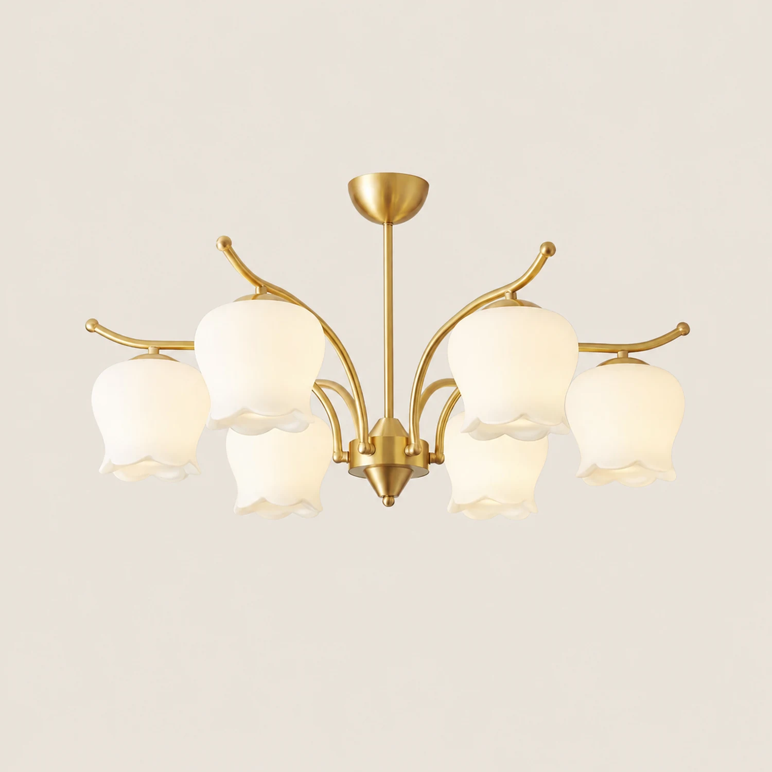 Tulip Brass Chandelier - Lumpaz