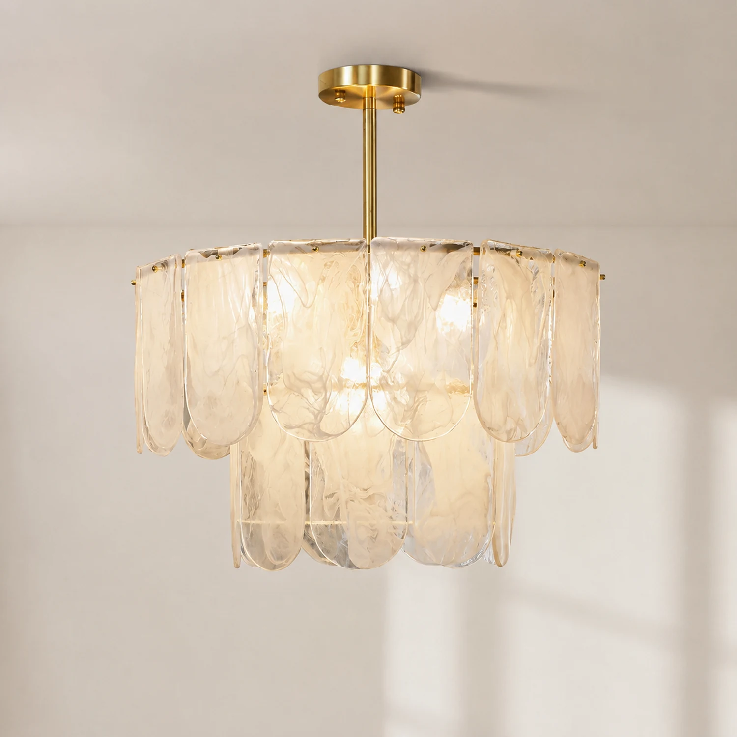 Traditional Classic Metal Glass Chandelier - Lumpaz