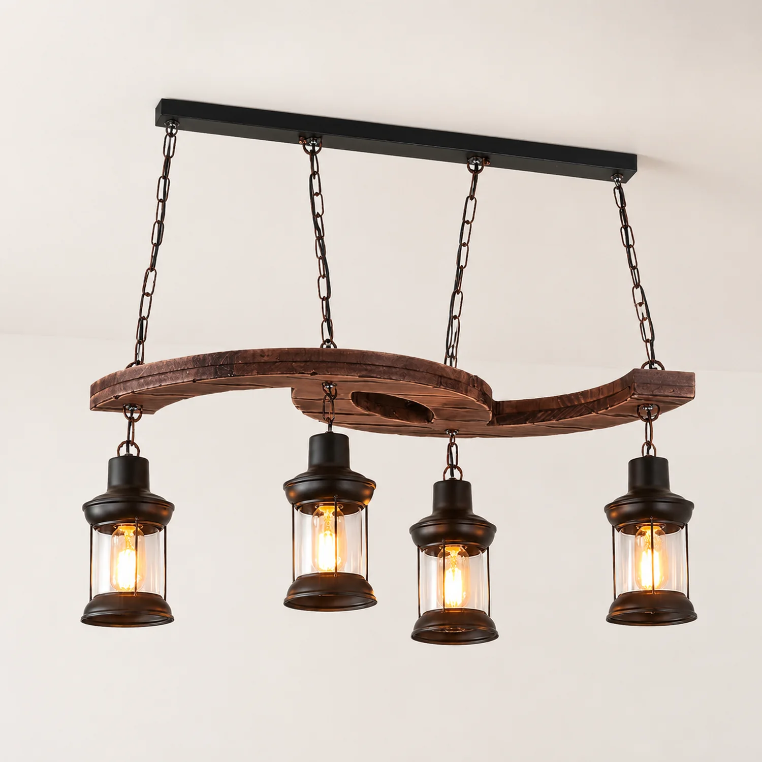 Retro Boat Wood Chandelier - Lumpaz
