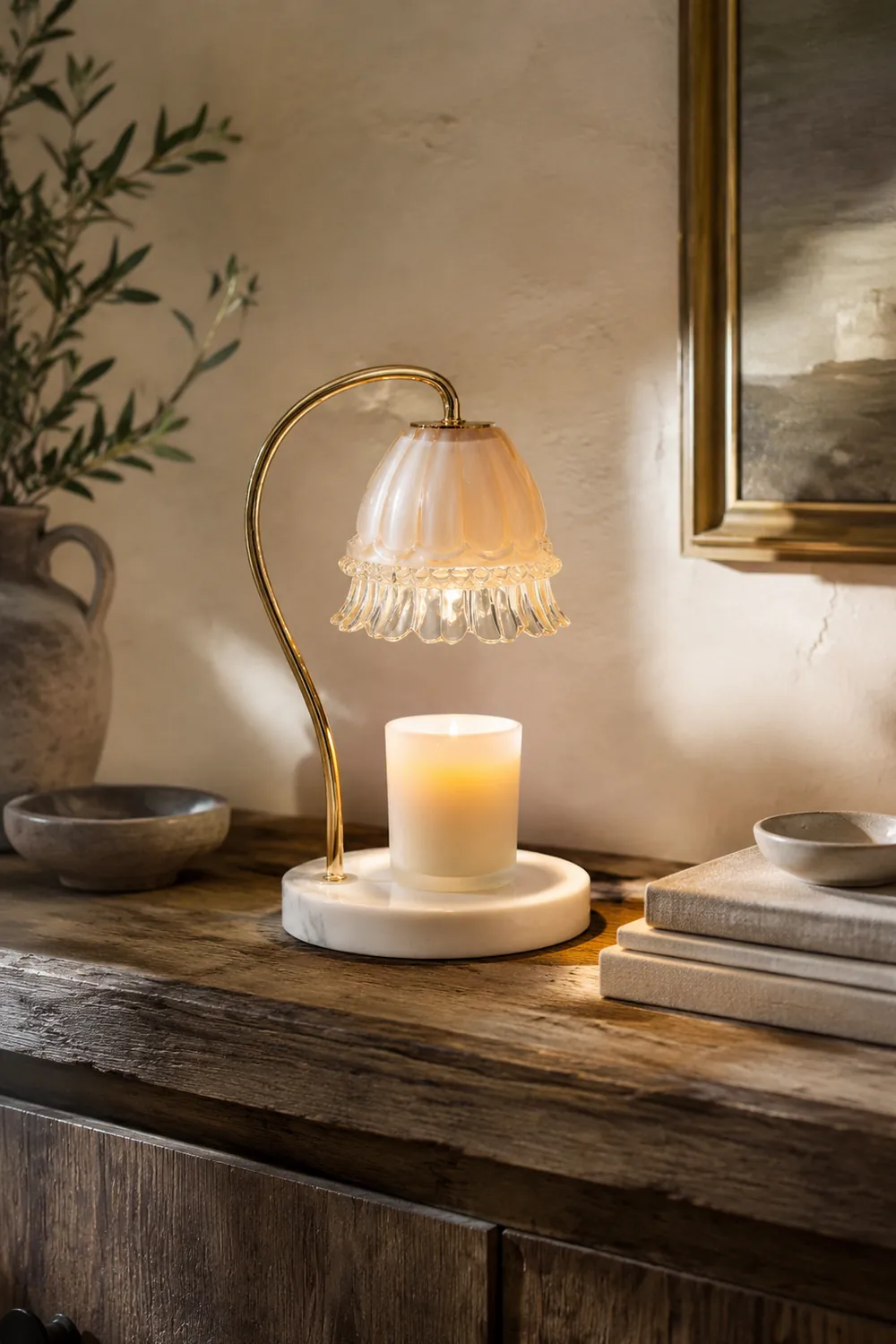 Lily Marble Warmer Table Lamp - Lumpaz