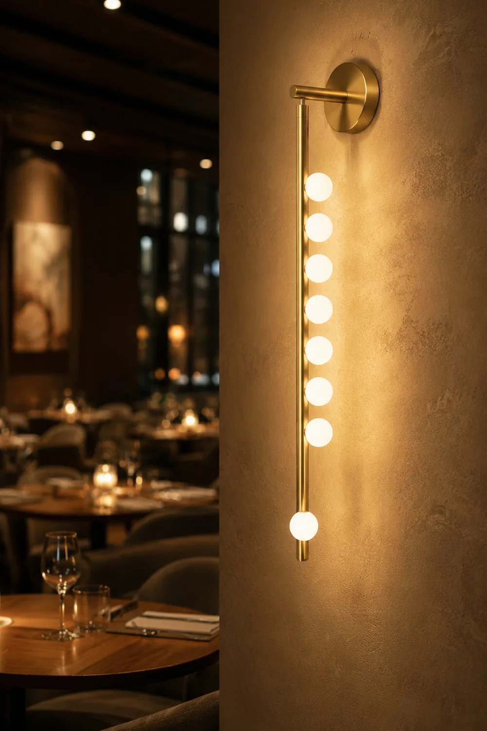 Brass Glass Tube Wall Lamp - Lumpaz