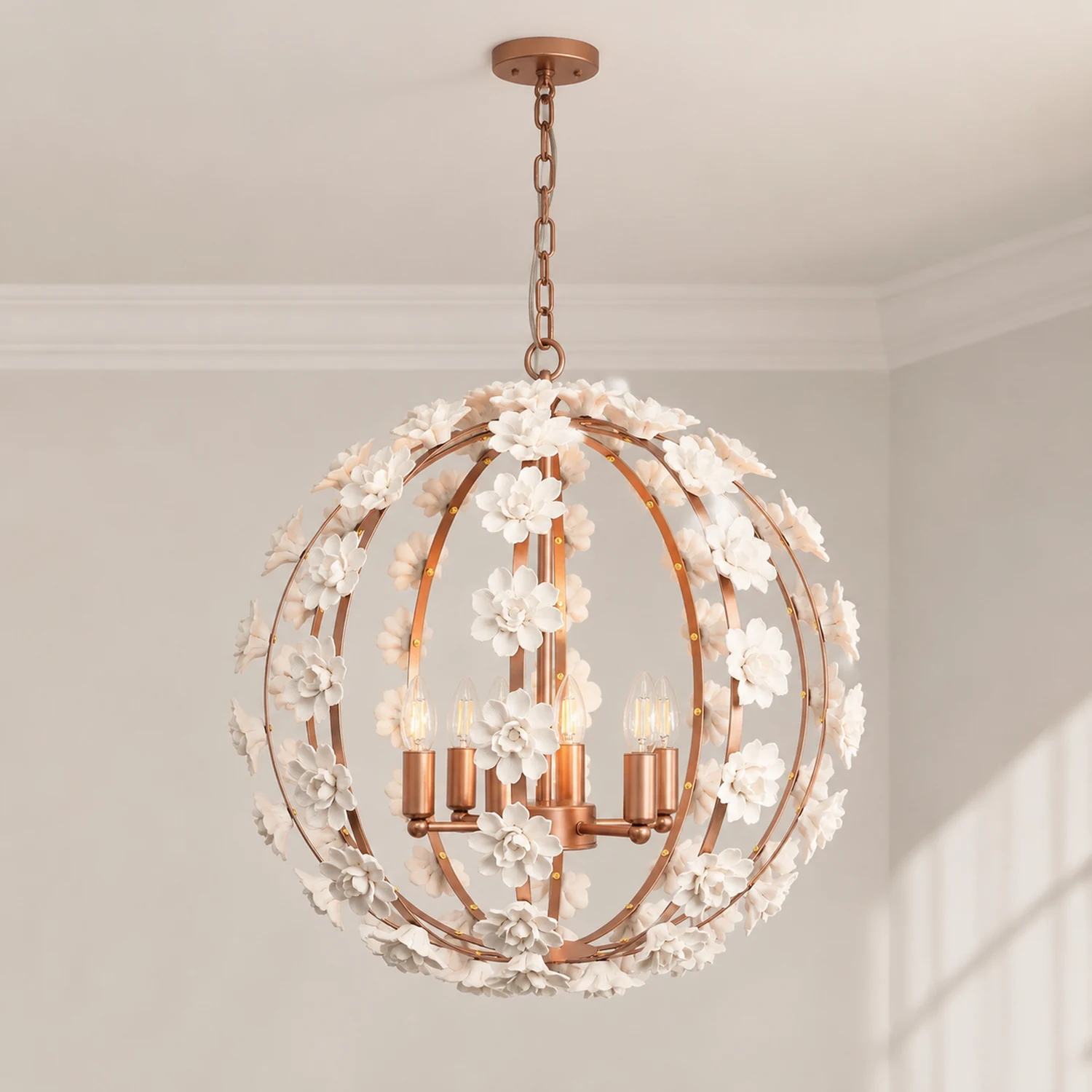 Bianca Floral Orb Chandelier - Lumpaz
