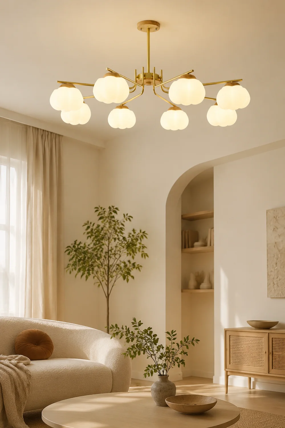 Plastic Cotton Balls Chandelier - Lumpaz