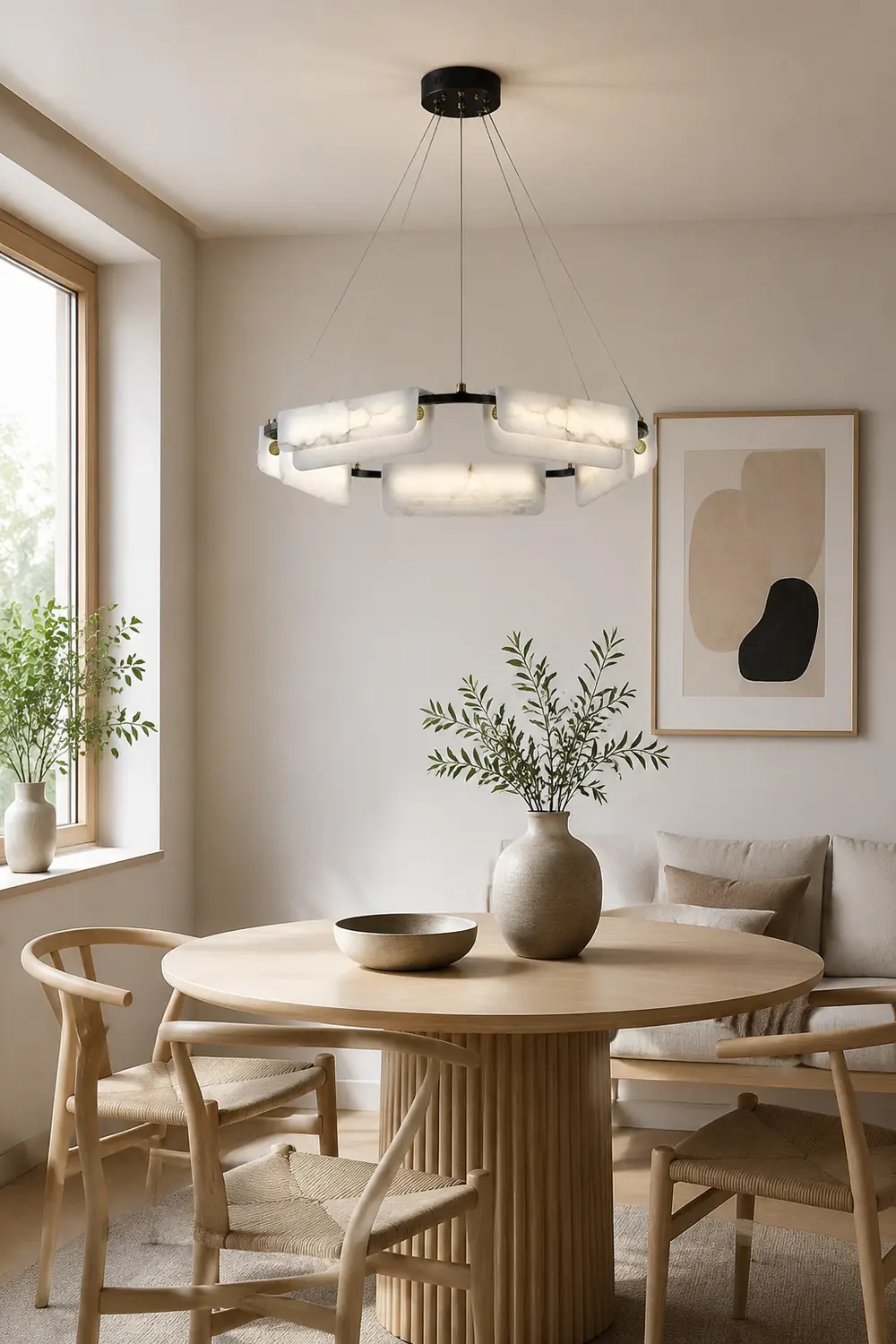 Delia Alabaster Chandelier - Lumpaz