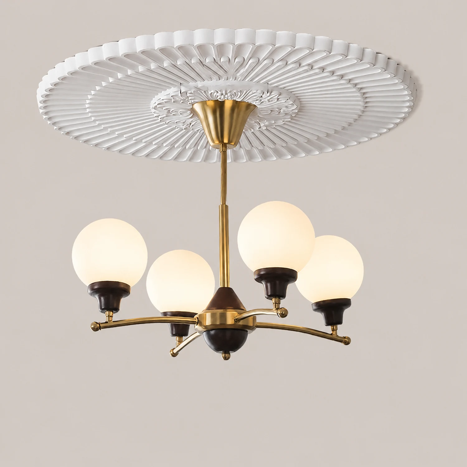 Walnut Glass Ball Chandelier - Lumpaz