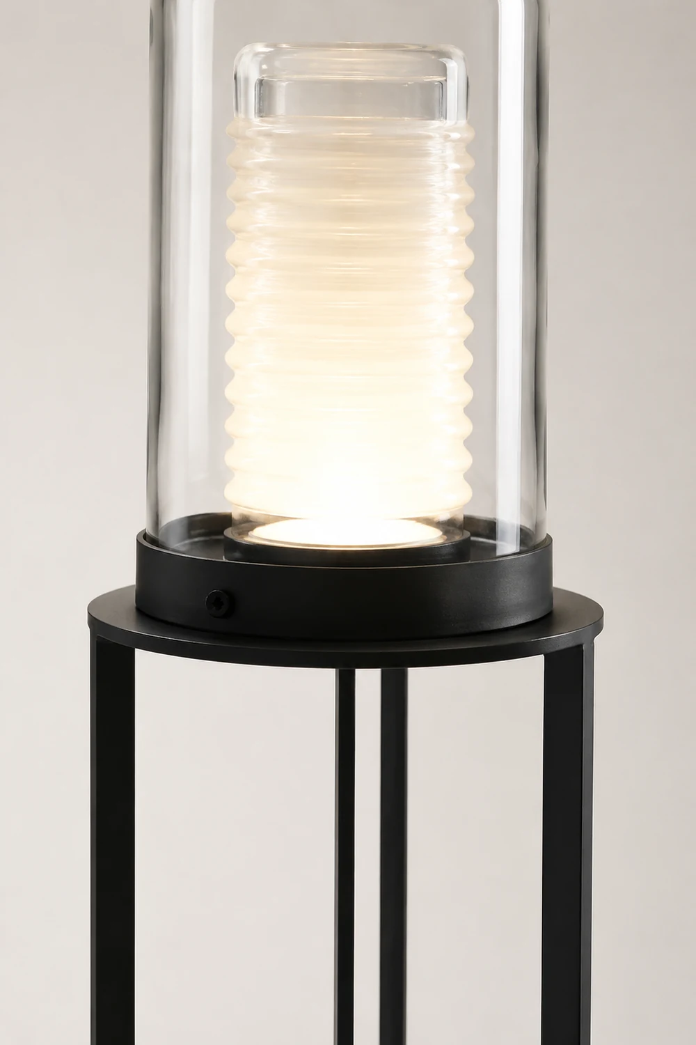 Dual Cylinder Glass Floor Lamp - Lumpaz
