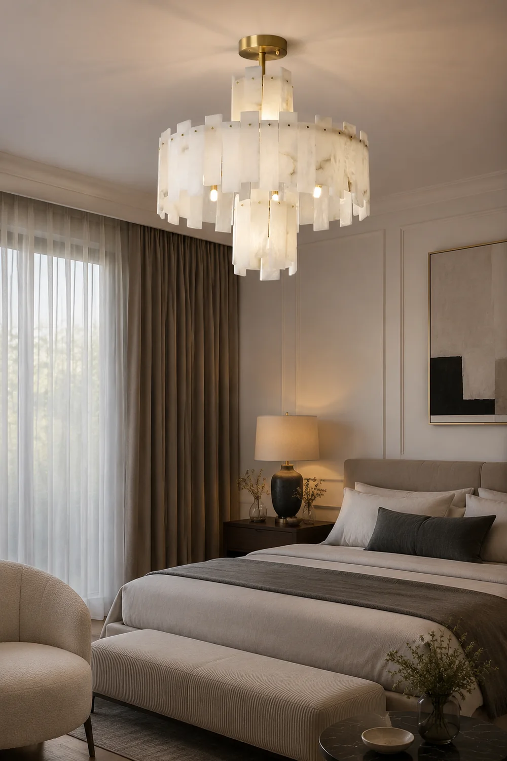 Regina Alabaster Chandelier - Lumpaz