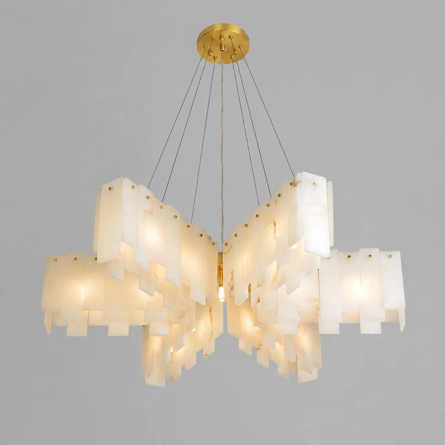 Alabaster Cascade Tiered Chandelier - Lumpaz