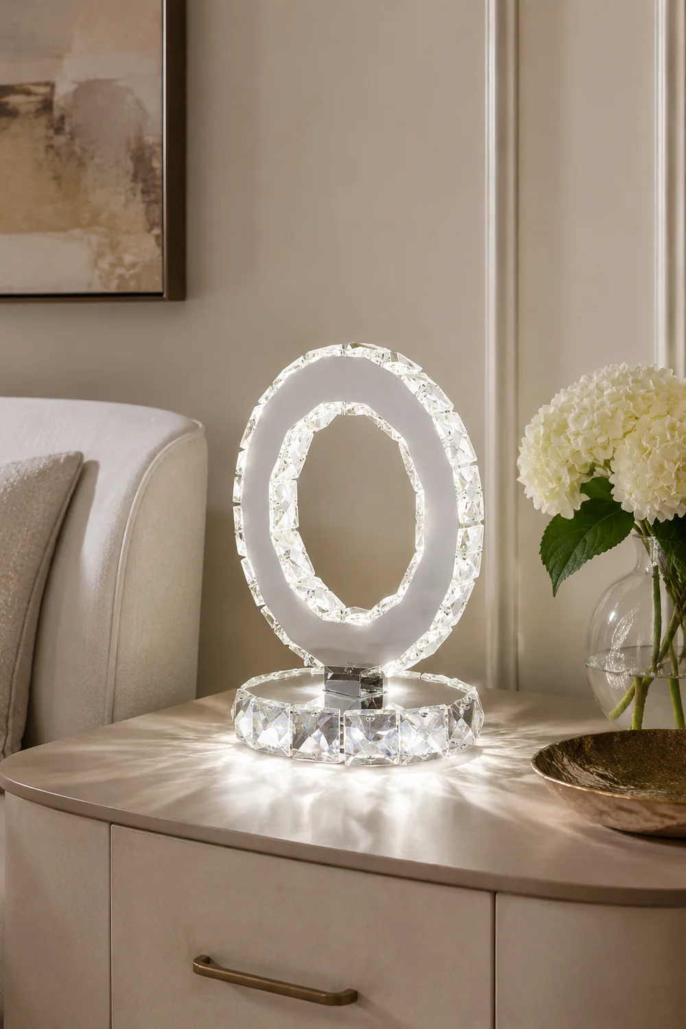 Crystal Rings Table Lamp - Lumpaz