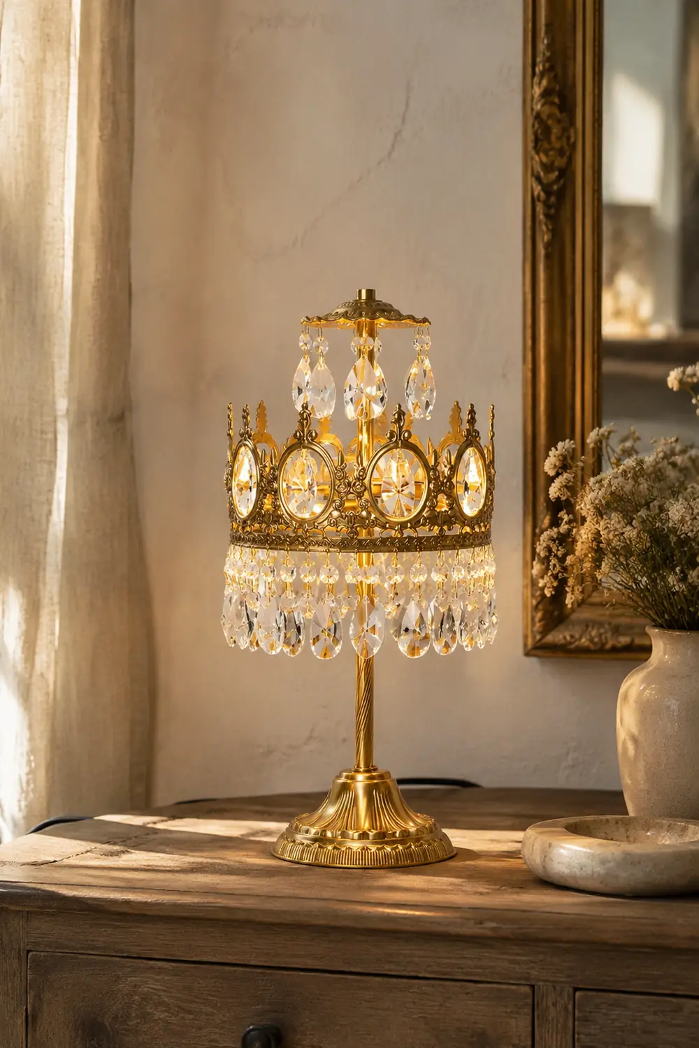 Vintage Crystal Table Light - Lumpaz