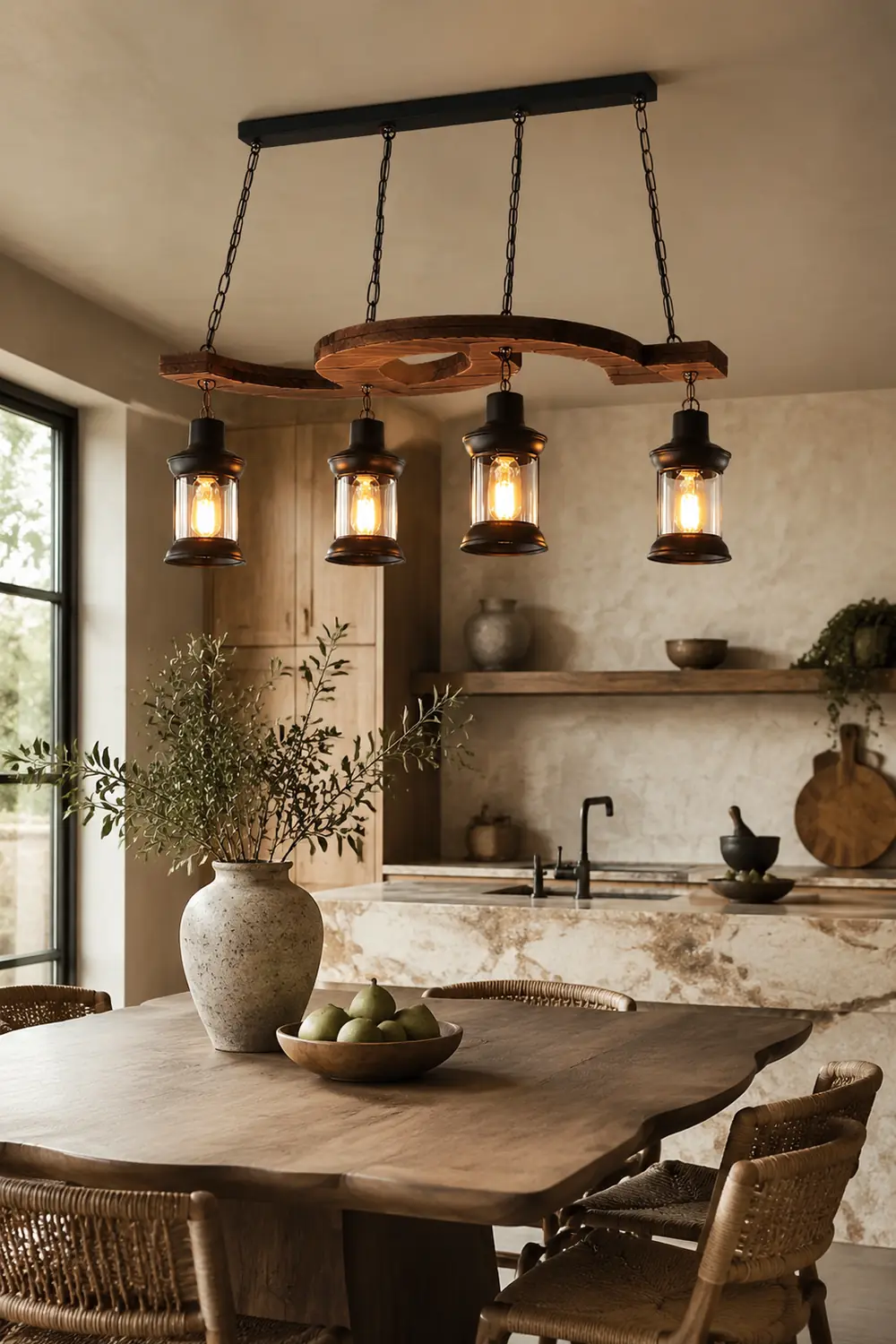 Retro Boat Wood Chandelier - Lumpaz