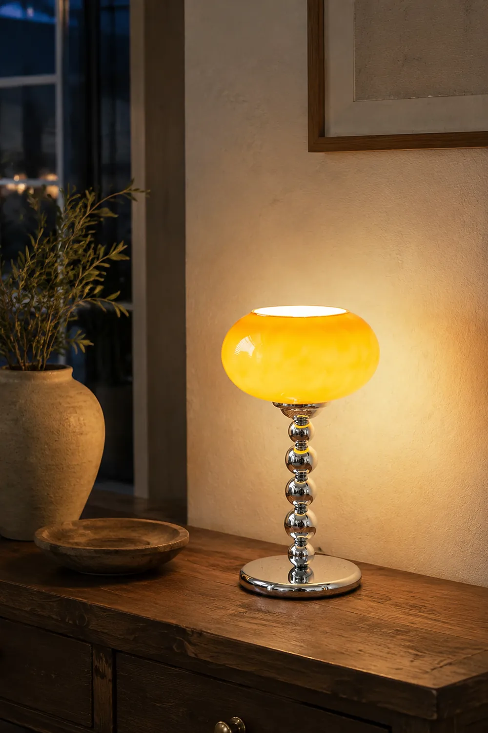 Oval Persimmon Table Light - Lumpaz