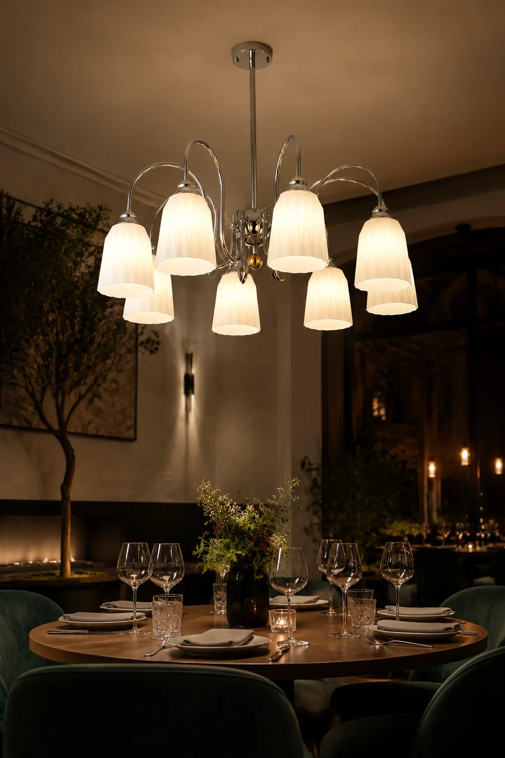 Bauhaus Pleated Chandelier - Lumpaz