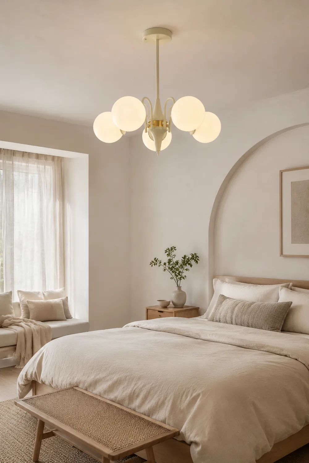 Cream Ball Chandelier - Lumpaz