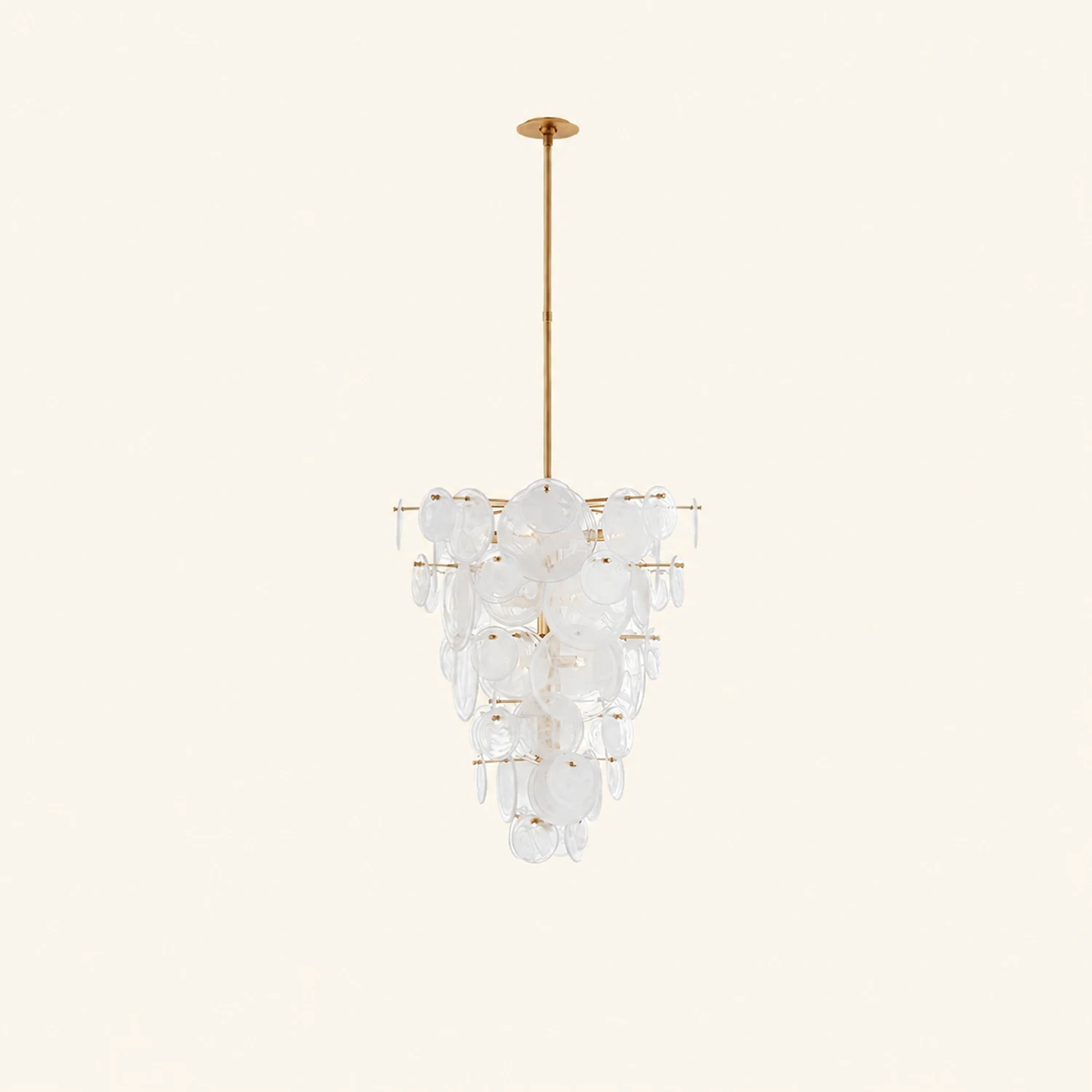 Brass Discs Cascading Chandelier - Lumpaz