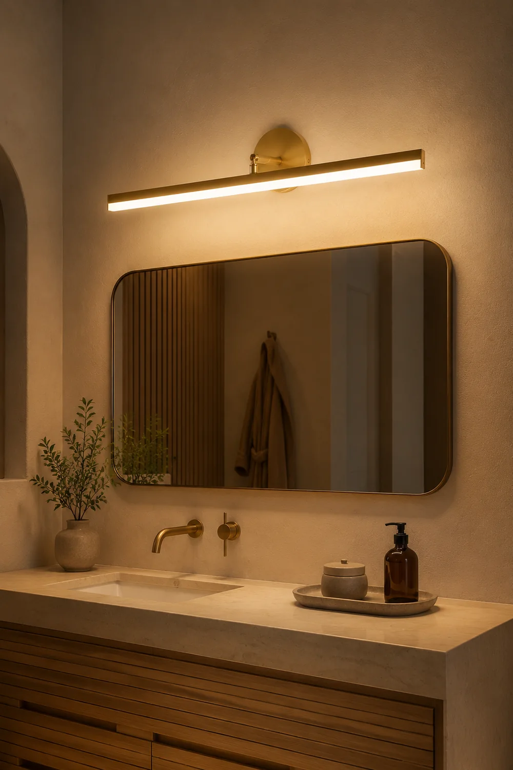 Brass LED Bath Vanity Lamp - Lumpaz
